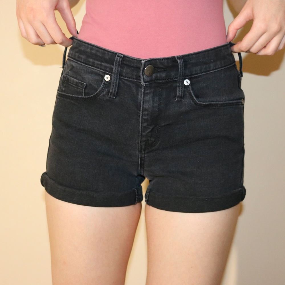 Black Jean Shorts